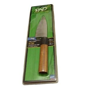 Santoku Blade Knife 4.5" Stainless Steel Bamboo Handle Chef -NEW